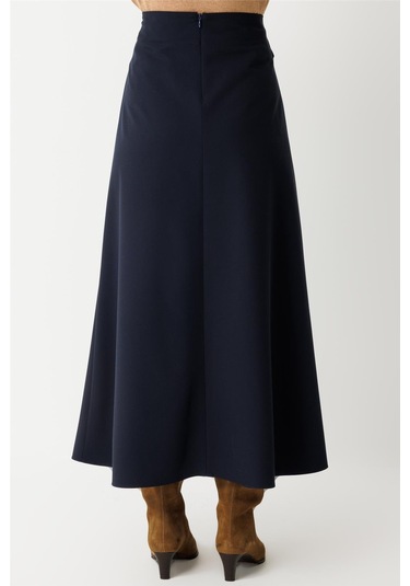 Toka Detaylı Anvelop Kapamalı Etek Laci Laci