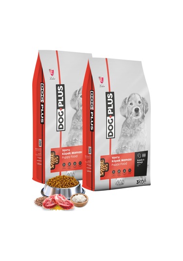DogPlus Kuzu Etli Pirinçli Yavru Köpek Maması 2 x 3 KG