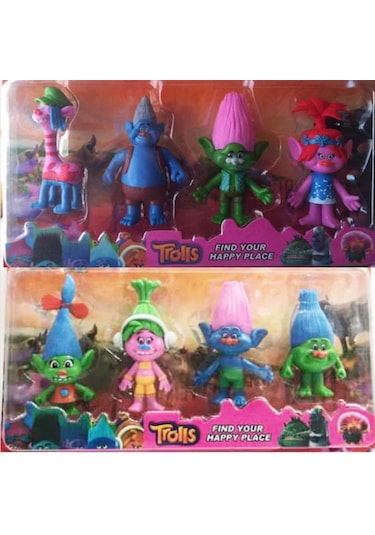 8'li Trolls Figur Seti
