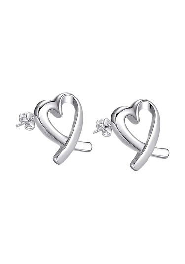 925 Ayar Gümüş Yeni Küpe Kalpler Kadınlar Için Zarif Öğrenci Kız Arkadaşı Ta Ae192 1.50 CM-Gümüş