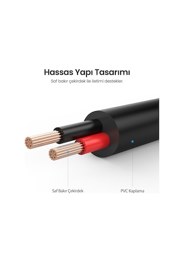 Ugreen Usb Dc 5v 3.5mm Güç Kablosu 1 Metre, 10376