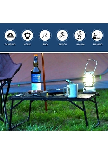 Bloomnest Pratik Renkli Piknik Panel Örgülü Masası Yüzeyi, Taşınabilir Kamp Masası, Katlanır Kanatlı, Hafif Çelik Barbekü Açık - Çok Renkli Çok Renkli