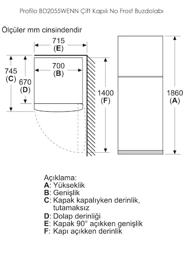 Profilo BD2055WENN  + CMN12190TR Beyaz Eşya Seti