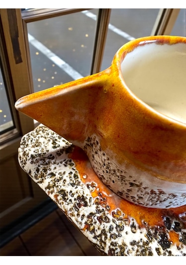 2'li Solora El Yapımı Stoneware Fincan Turuncu