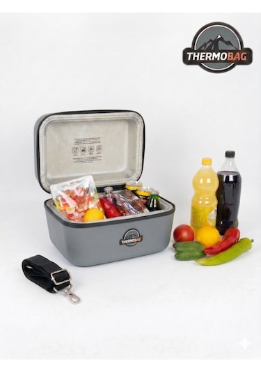 Thermobag 8lt Isı Yalıtımlı Soğutucu Termos Çanta Gri