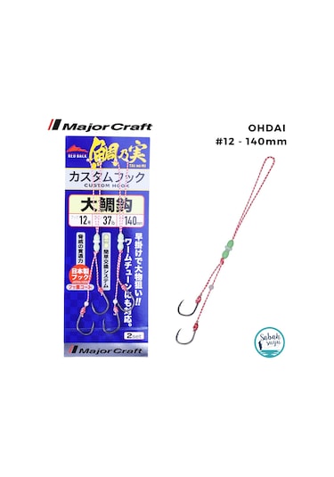 Major Craft Red Back Çiftli Tai Rubber Asist İğne 12 140mm 2 Adet