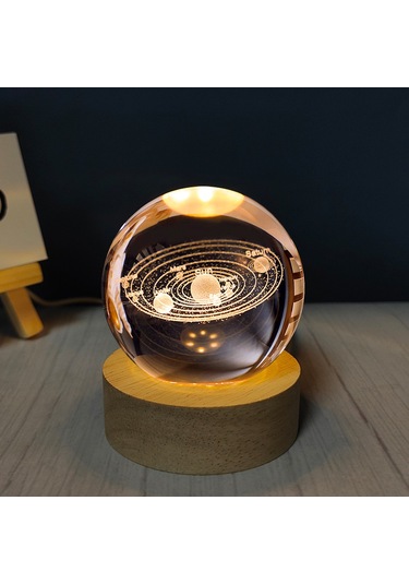Wezone Oyma Kristal Gece Lambası - Usb Şarjlı, Romantik Hediye, Ev Dekoru Diğer