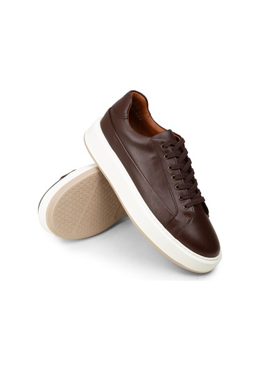 Deery Erkek Hakiki Deri Kahverengi Sneaker Ayakkabı - E4482mkhvc01