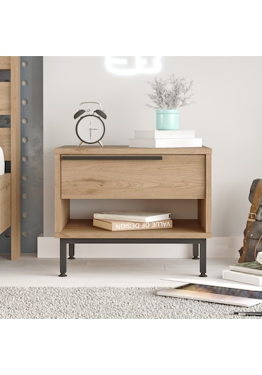 Robin Home Lidya Komodin Çekmeceli Metal Ayaklı Sepet