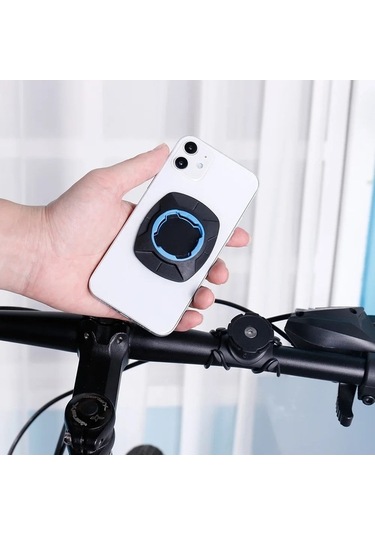 Tysm Joyjadehub Bisiklet Gidon Mavi Telefon Standı Motosiklet 1pc Abs Materyal, Kırmızı Ve Mavi Renkler 1pc