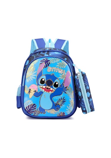 Şık Altın Kaplama Çocuk Okul Çantası Anaokulu İlkokul Öncesi Kırtasiye Çantası Çocuklar İçin Karikatür Sırt Çantası 14 İnç Altın Kaplama Mavi Stüdy Zai