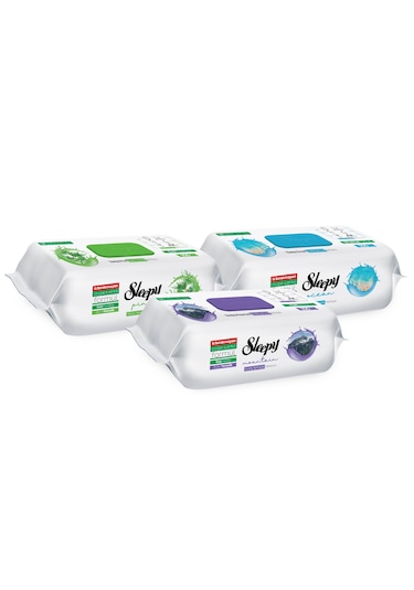 Sleepy Doğa Serisi Yüzey Temizlik Havlusu&Mendili Çam&Okyanus&Dağ Esintisi 3x100 (300 Yaprak)