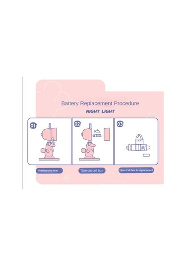 Metabagua Led Gece Işıkları Karikatür Hayvan Katlanır Masa Lambası Sevimli Evcil Hayvan Şeklinde Göz Koruma Lambası, Yeşil Pqoh0y Beyaz