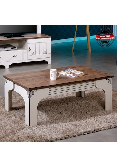 Gazel Orta Sehpa Beyaz/ Dikdörtgen Orta Sehpa