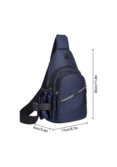 Youtek Erkekler İçin Oxford Kumaş Askılı Çanta, Su Flaske Cebi, Telefon Anahtar Para Taşıma, Elini Serbest Bırak, Koyu Gri Koyu Gri