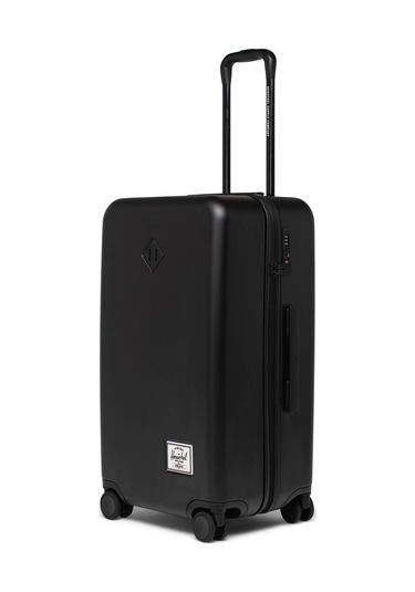 Herschel Heritage Hardshell El Bagajı - Orta Boy Tekerlekli Bavul - Darbelere Karşı Dayanıklı Kabin Valizi Siyah