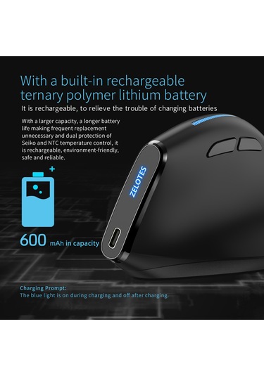 Geeksen 2.4g Kablosuz Fare, 10m Menzil, 3 Ayarlı Dpı, Ergonomik Tasarım, Usb Alıcılı, Hızlı Ve Kararlı Performans Diğer