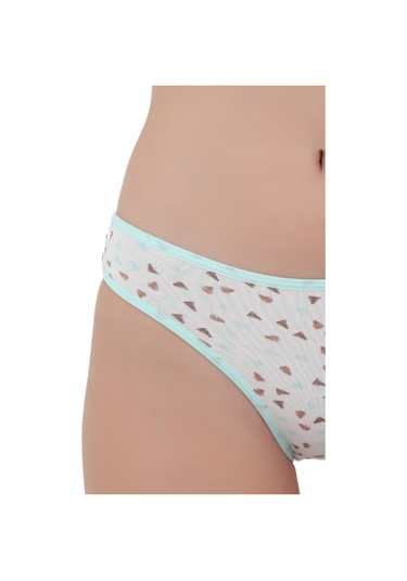 Kadın Kahverengi Ve Turkuaz Desenli Külot - Zarafet Ve Konforun Buluştuğu Nokta Renkli Çok Renkli