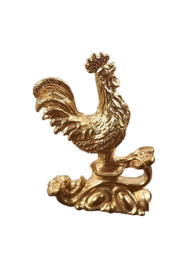 Suntek Magideal Tavuk Heykelcik Çin Bakır Horoz Heykeli Mağaza Altın