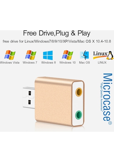 Microcase 7.1 Kanal USB Ses Kartı - AL2587