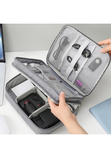 Homyl Dijital Elektronik Aksesuarlar Organizatör Taşıma Gri