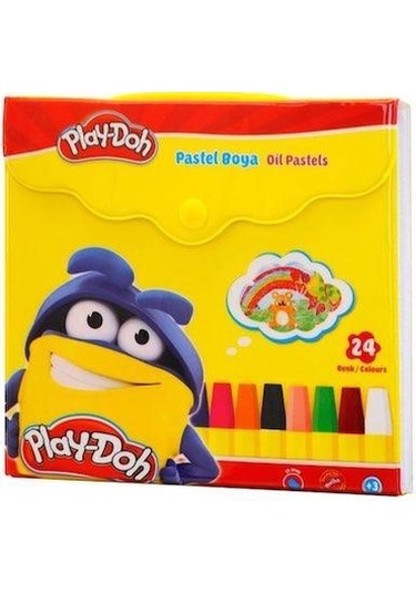 Pastel Boya- Play-doh Çantalı 24 Renk Çok Renkli
