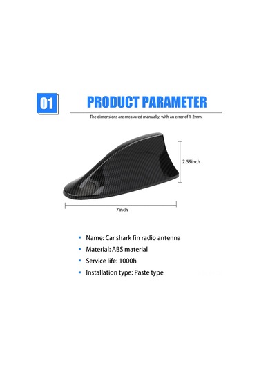 Shineyee Evrensel Yapışkanlı Köpekbalığı Yüzgeci Anten: Sinyal Güçlendirici, Dekoratif Ve Kolay Kurulum, Abs Malzeme İle Dayanıklı.