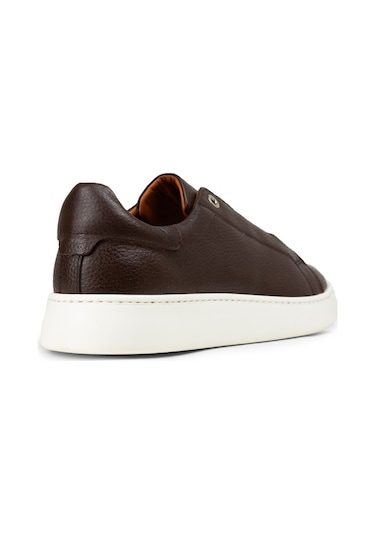 Deery Erkek Hakiki Deri Kahverengi Gizli Bağcıklı Sneaker - 04444mkhve01