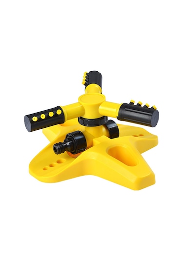 Mufunye Ev, Villa Ve Bahçe İçin 360 Derece Döner Otomatik Sulama Sprinklerı - Seri Bağlanabilir Çim Ve Park Sulama Aleti Sarı