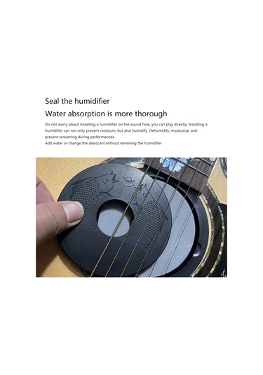 Yifomall Akustik Gitar Nem Regülatörü - Nem Ölçerli, Gitar Bakımı İçin Kırılma Ve Çarpıklıkten Koruma, Abs Malzeme