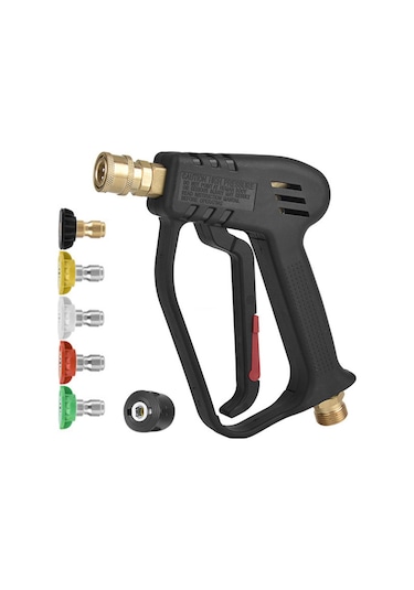 Springsun 5'li Çıkarılabilir Başlıklı Yüksek Basınçlı Su Tabancası - Araç, Bahçe Temizlik Ve Sulama Aparatı