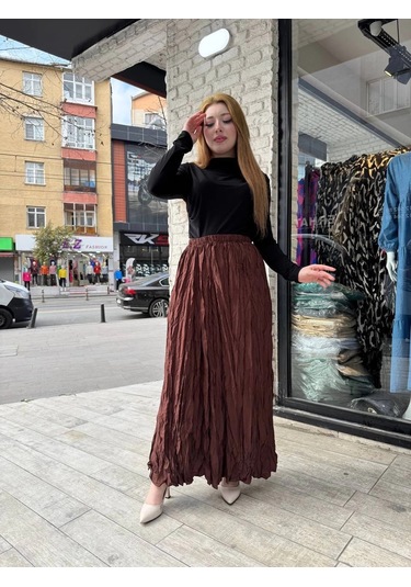 Kraş Etek Kahve Kahve