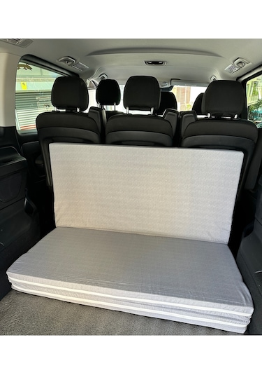 Araç Yatağı Sünger Katlanabilir Oto Yatağı Üniversal 120x180x6 Cm-tesla Ve Birçok Modele Uygun-gri