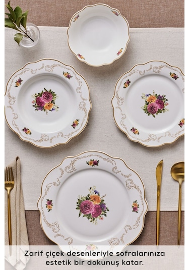 Karaca  Forever Bone Antique 24 Parça 6 Kişilik Yemek Takımı