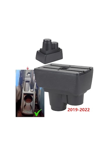 Dacia Duster İle Uyumlu 2019-2022 Delmesiz Vidasız Kol Dayama Kolçak