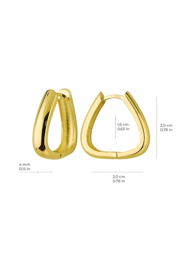 Goldkupe 14 Ayar Altın Parlak Halka Küpe 4,94 Gr-6435