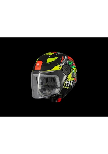 Mt Helmets Mt Çocuk Lıte Dino A1 Motosiklet Kaskı Siyah