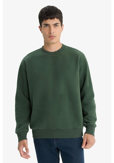 Defacto Relax Fit Bisiklet Yaka Polar Sweatshirt F3685ax25wngn536 Yeşil-gn536 Defacto Relax Fit Bisiklet Yaka Polar Sweatshirt F3685ax25wngn536 Yeşil-gn536