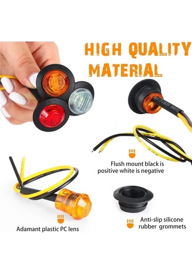 Xianwen 10 Adet-12v Araba Yan Işık Seti 6 Renk