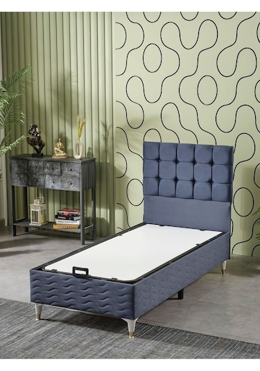 Beehanem Bengü 90x190 Tek Kişilik Baza Başlik Yatak 3 Lü Set Indigo Babyface Indigo 120 X 200