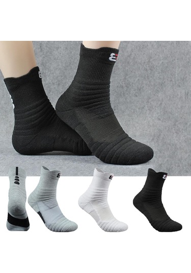 Mavi 2024 Erkek Havlu Alt Spor Kalın Çorap Koşu Çorap Orta Çorap Basketbol Büyük Boy Çorap