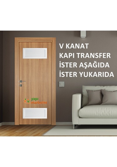 Temmenfez Alüminyum Beyaz V Kanat Kapı Transfer Menfez, Panjur (324994514)