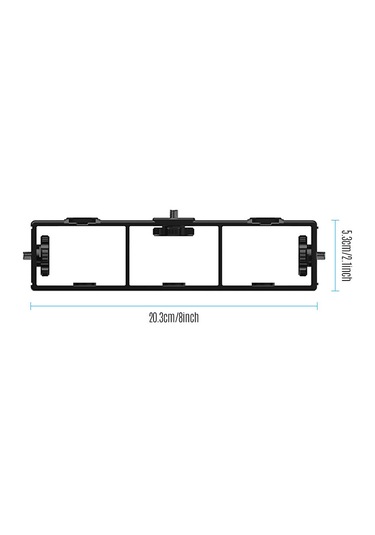 Xindoker Fotoğraf Çekim Ayağı Abs Malzeme, 2 Adet Hot Shoe, 1/4" Bağlantı, Işık-mikrofon-telefon Tutucu Uyumlu Siyah