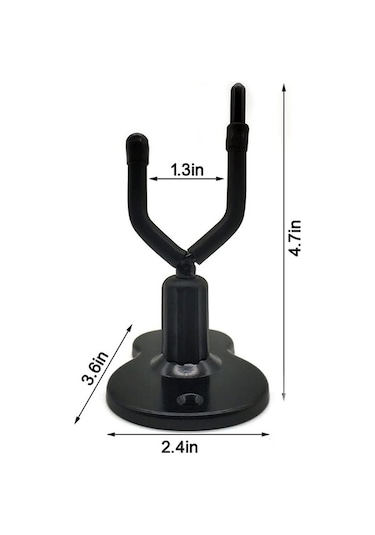 Dancemonkey Duvar Askılı 2'li Keman Standı - Demir Tabanlı Siyah Siyah