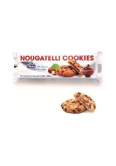Merba Nougatelli Cookies 175 Gr. (1 Paket)