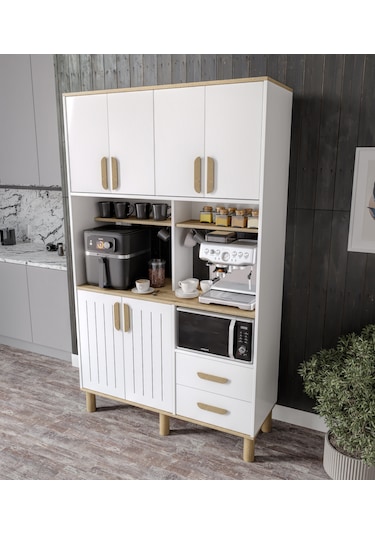 Afilli Sirius Kahve Köşesi 6 Kapaklı 2 Çekmeceli Ve Çok Amaçlı Do