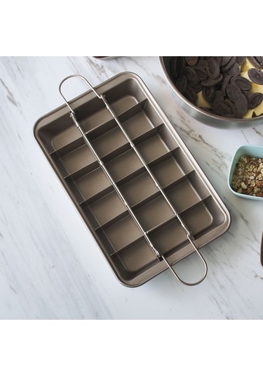Sones Brownie Pan Kek Kalıbı Kare Ekmek Pişirme Kalın Katı Tabanlı Yapışmaz Pişirme Tepsisi