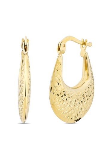 14 Ayar Nettare Halka Altın Küpe