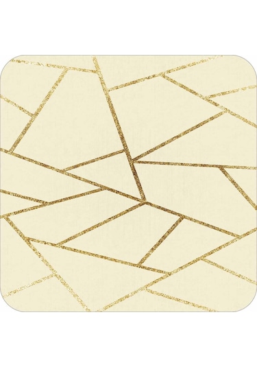 Krem Geometrik Desen Banyo Halısı Klozet Paspas Seti Bs337