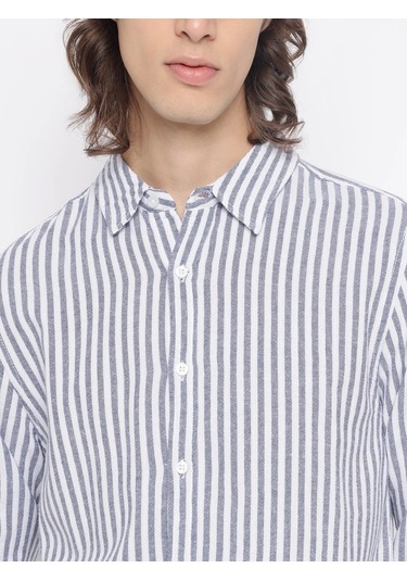 Guess Parker Erkek Mavi Keten Karışımlı Gömlek M5yh16whc20-f7ıx Mavi